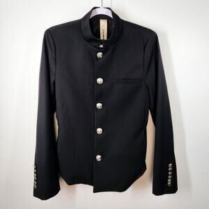 Attachment Black Wool Button Front Blazer Size Small Office Siren Work Business